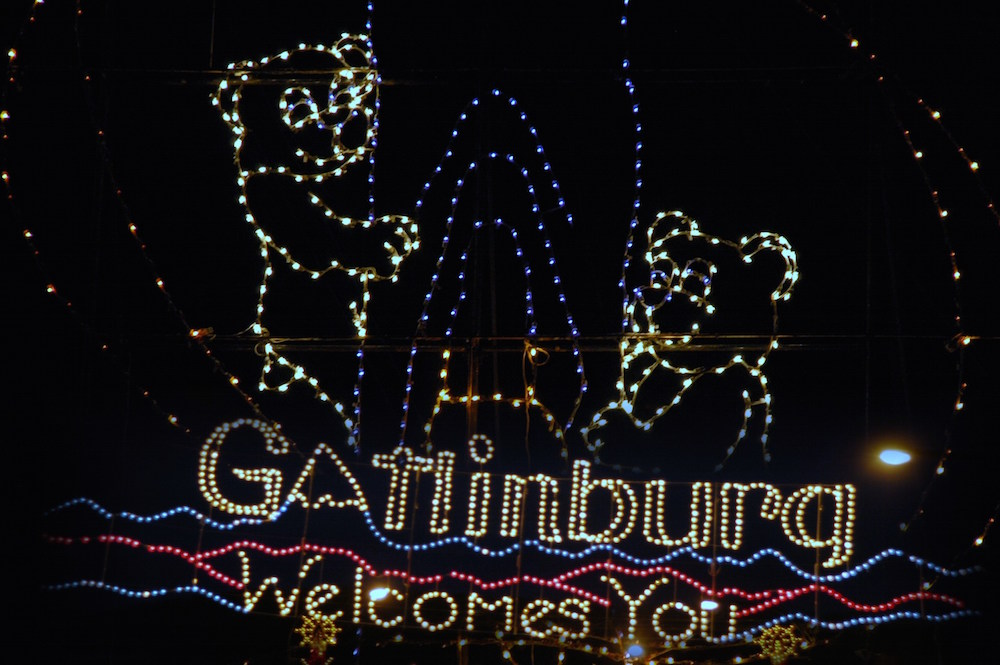 Winterfest Christmas lights in Gatlinburg
