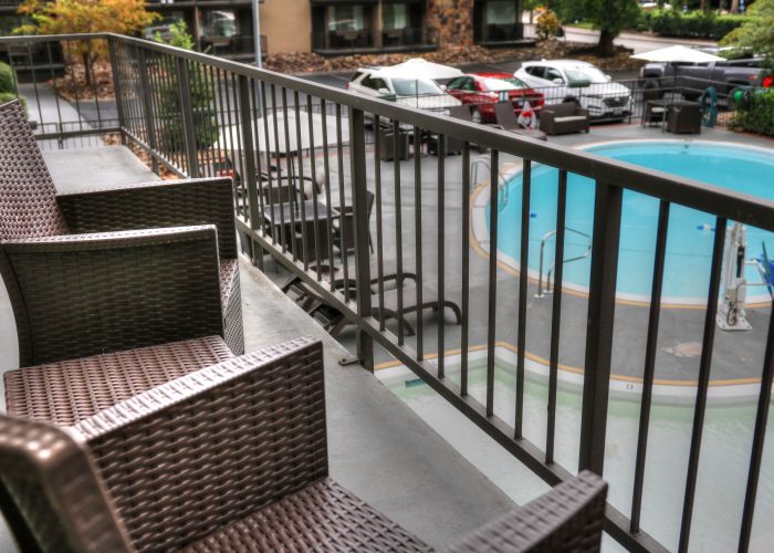 Private balcony at River Edge Inn Gatlinburg
