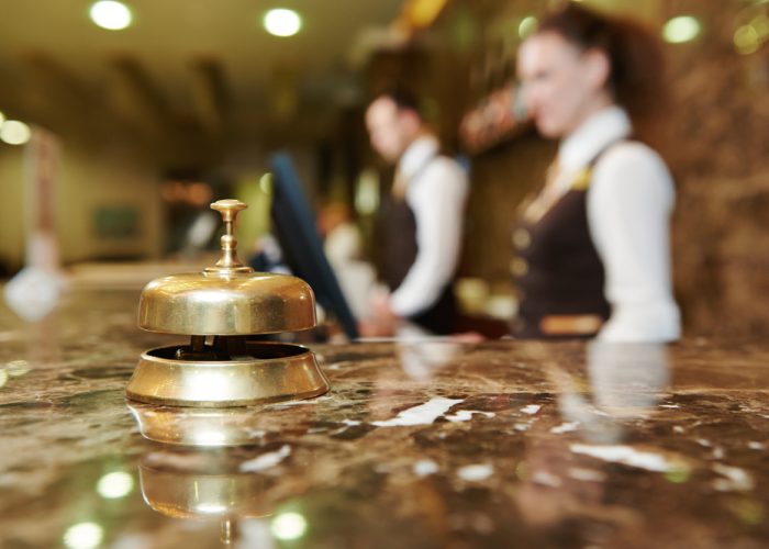 Concierge desk at River Edge Inn Gatlinburg