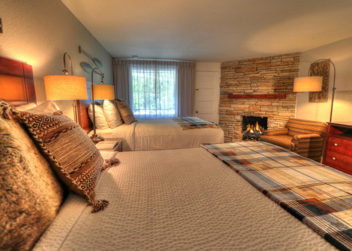 Deluxe Two Queen room at River Edge Inn Gatlinburg