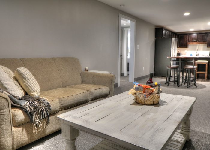Family Suite living area at River Edge Inn Gatlinburg