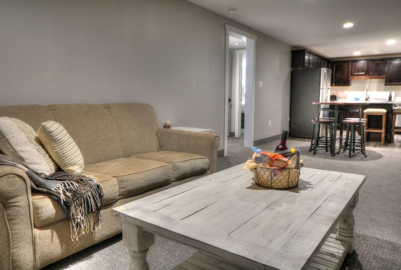 Family Suite living area at River Edge Inn Gatlinburg