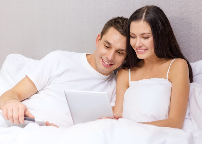 Couple enjoying their room at River Edge Inn Gatlinburg