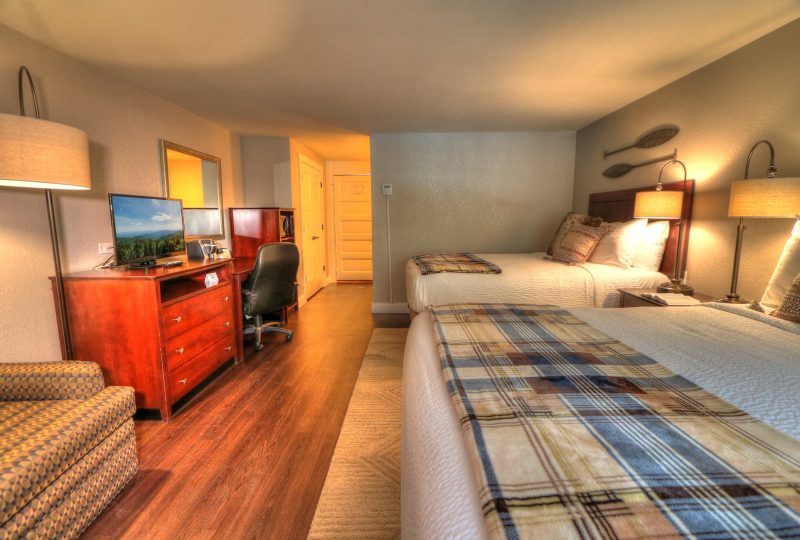 Standard room with two queen beds at River Edge Inn Gatlinburg