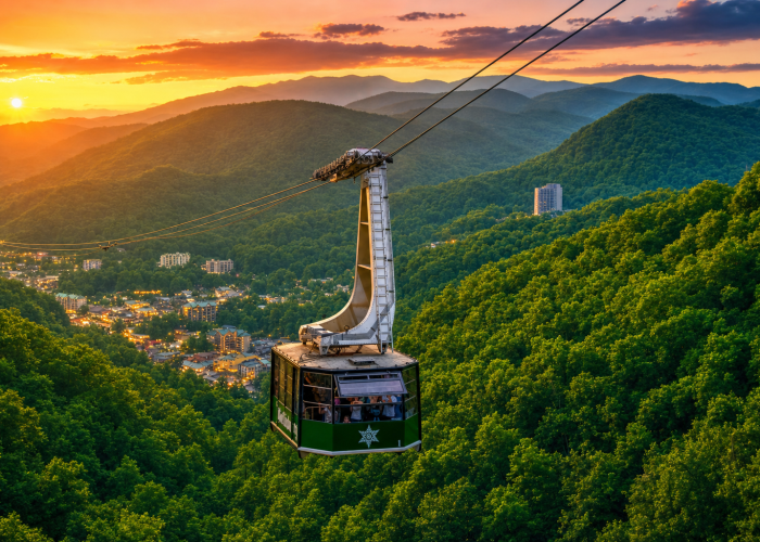 gatlinburg-skylift-gondola-sunset