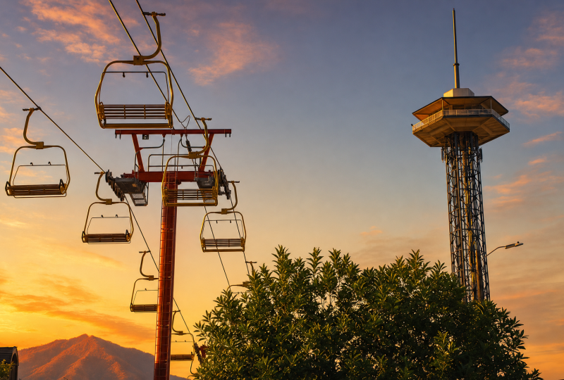 gatlinburg-skylift-tower-sunset